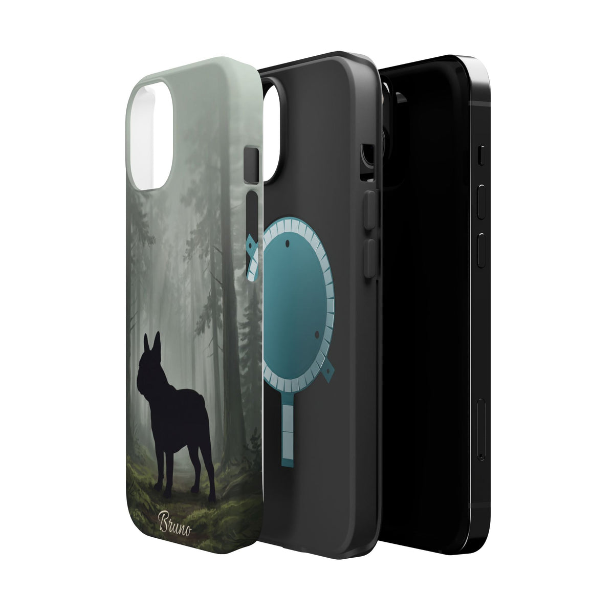 Personalized French Bulldog Misty Forest Phone Case — Wireless Charging Cover