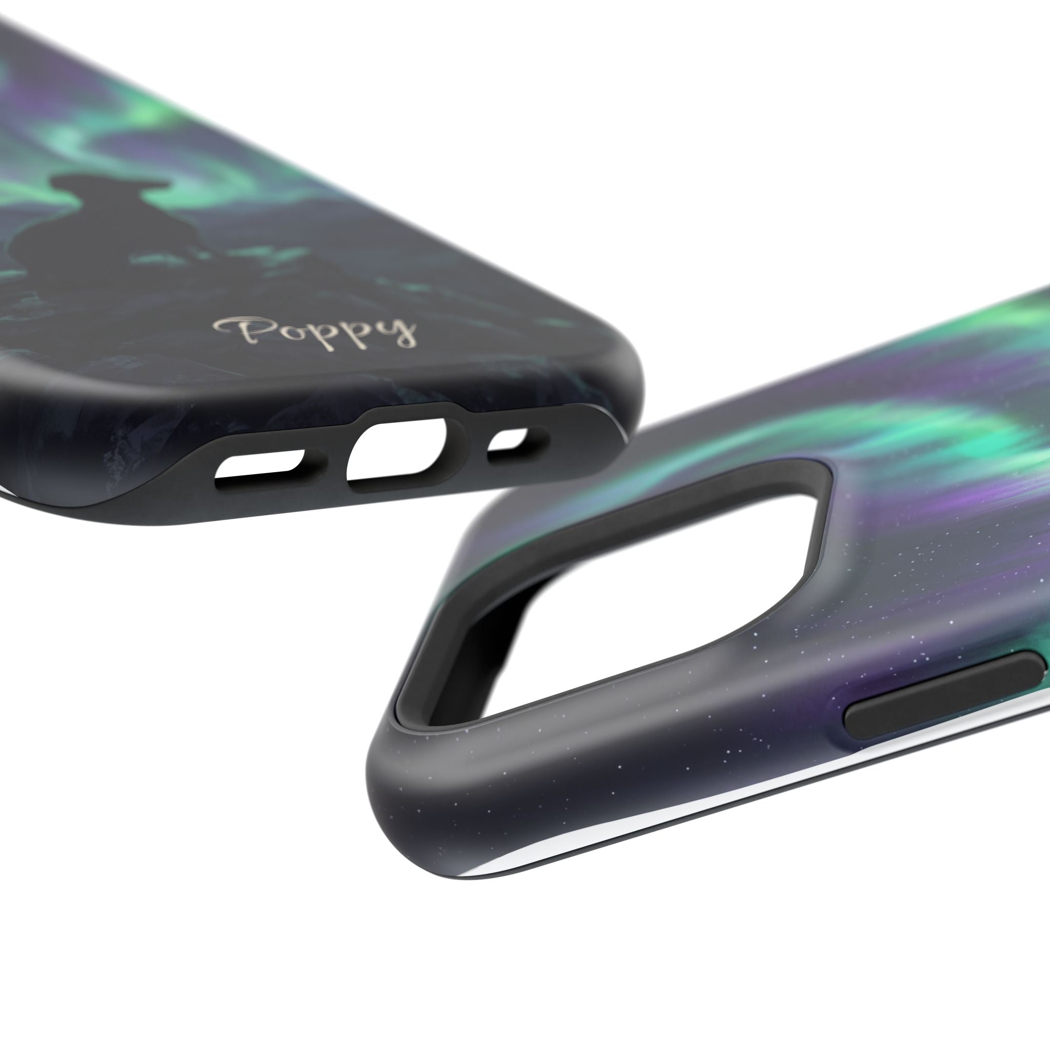 Personalized Dachshund Northern Lights Phone Case — Wireless Charging Cover