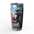 Paramedic/EMT 20oz Tumbler – Female Paramedic Running Illustration in Daytime