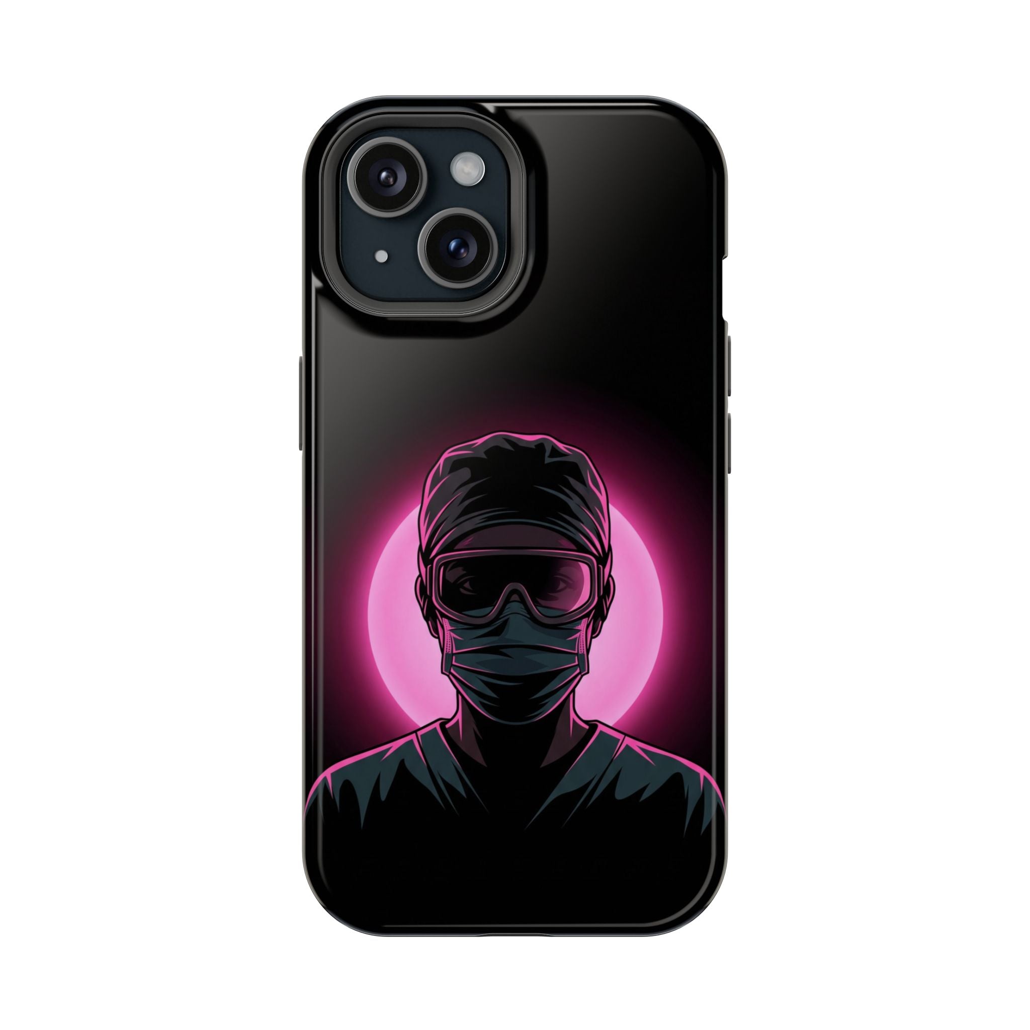 Nurse Portrait Phone Case — Navy Wireless Charging Cover