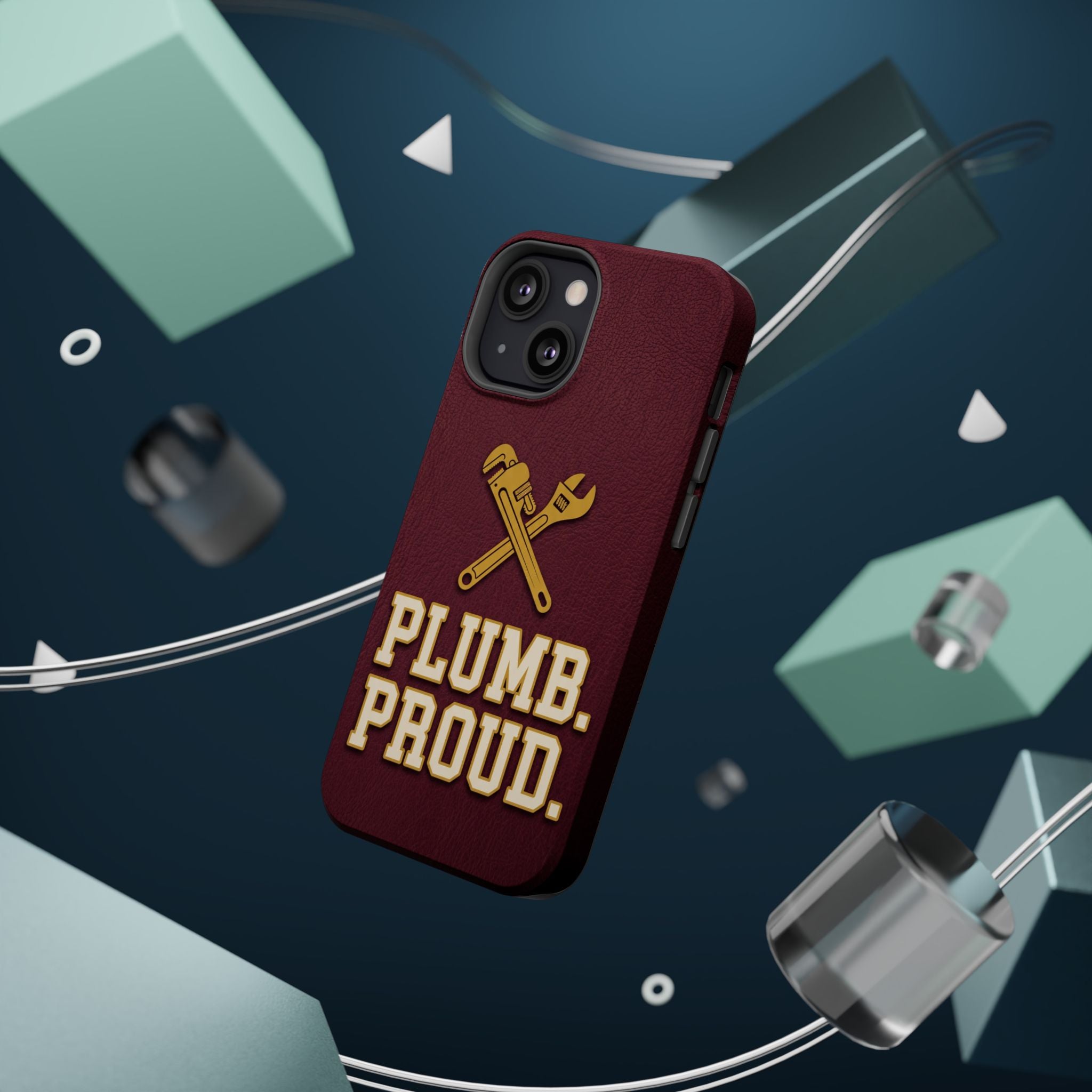 Plumb. Proud. Phone Case — Crossed Wrenches Wireless Charging Cover