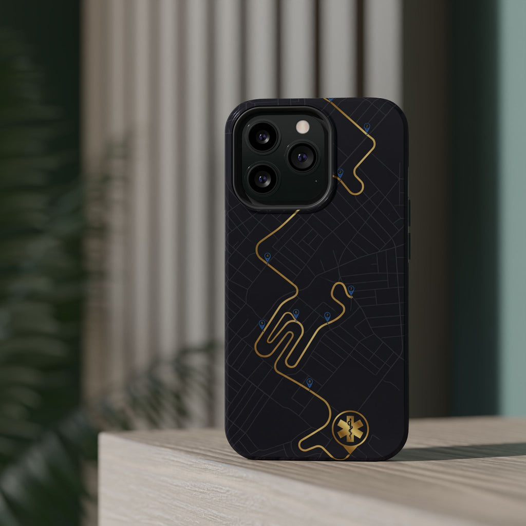 Paramedic/EMT Route Line Phone Case — Magnetic Wireless Charging Cover