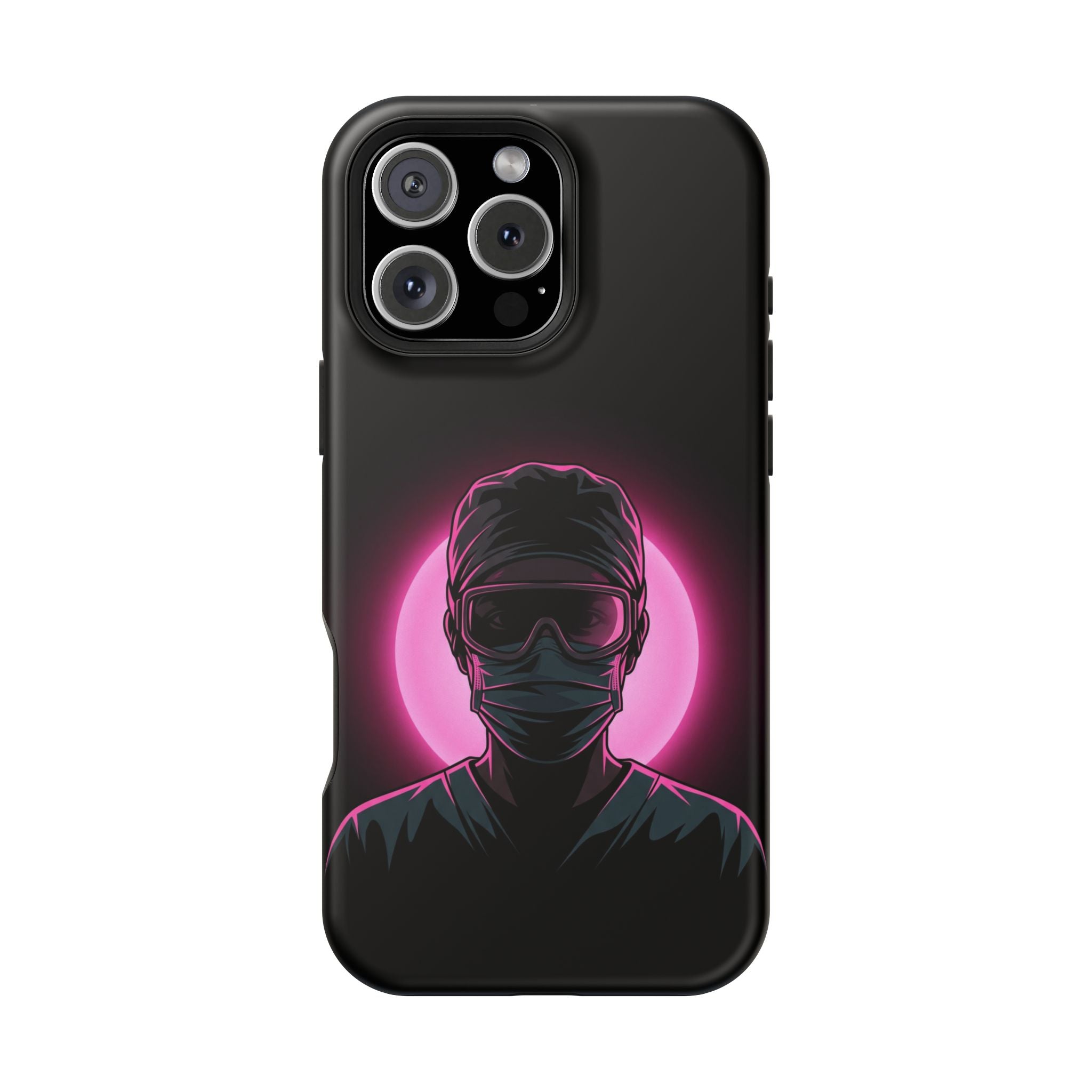 Nurse Portrait Phone Case — Navy Wireless Charging Cover