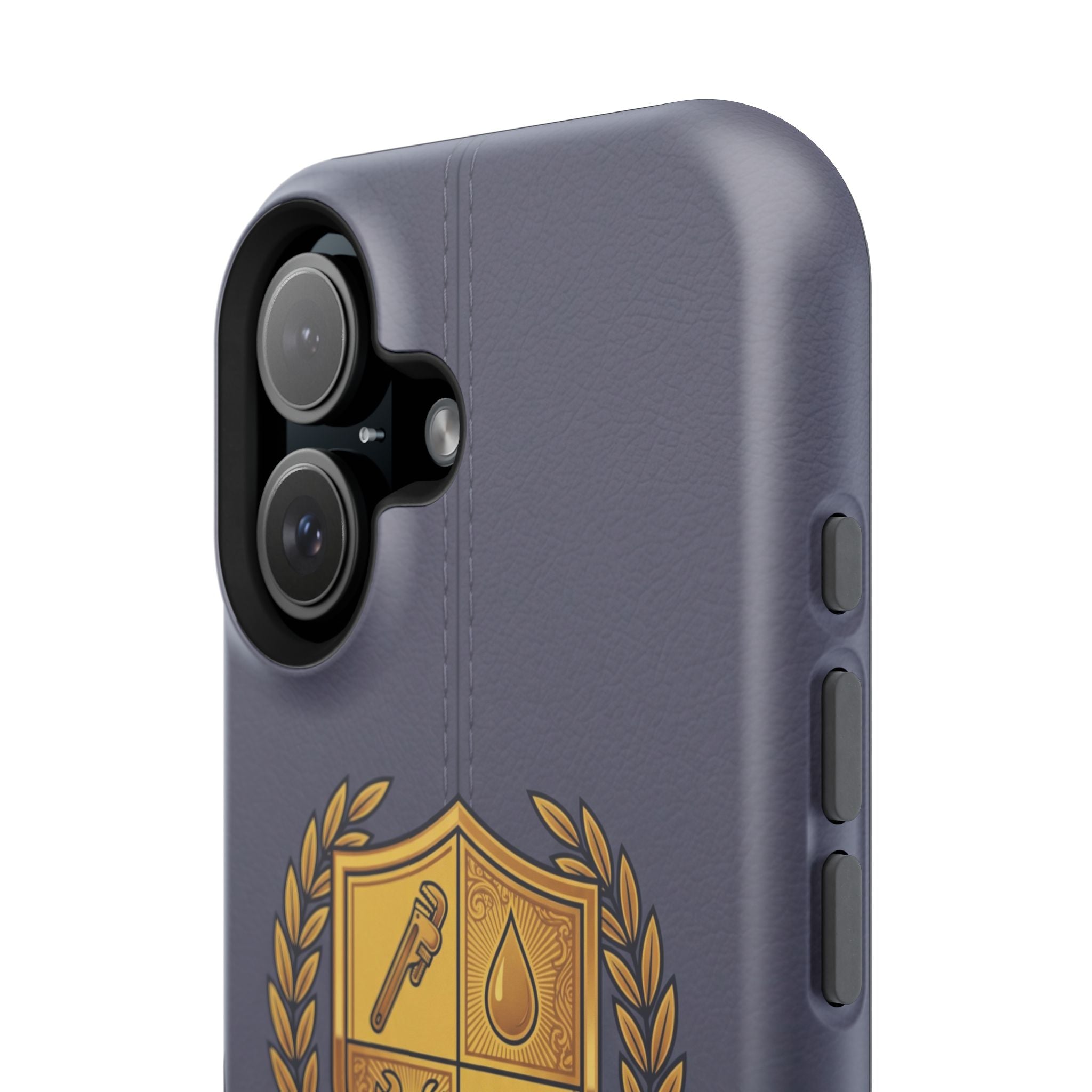 Master Plumber Crest Phone Case — Heraldic Shield Wireless Charging Cover