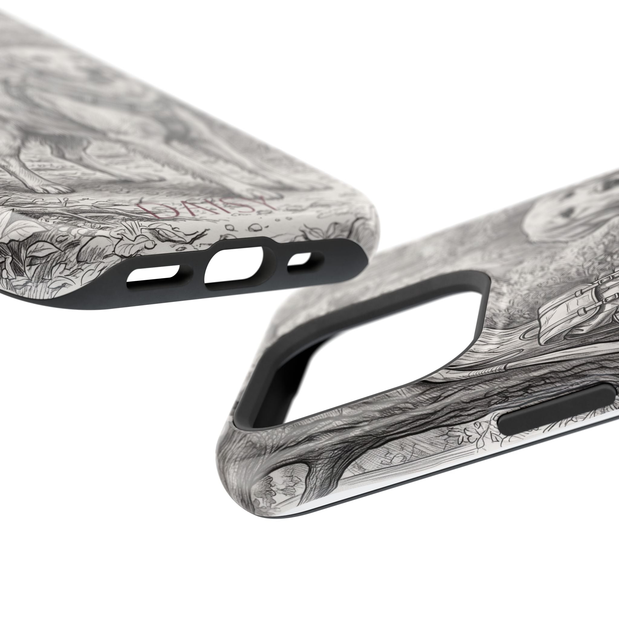 Personalized Golden Retriever Woodland Trail Phone Case — Wireless Charging Cover