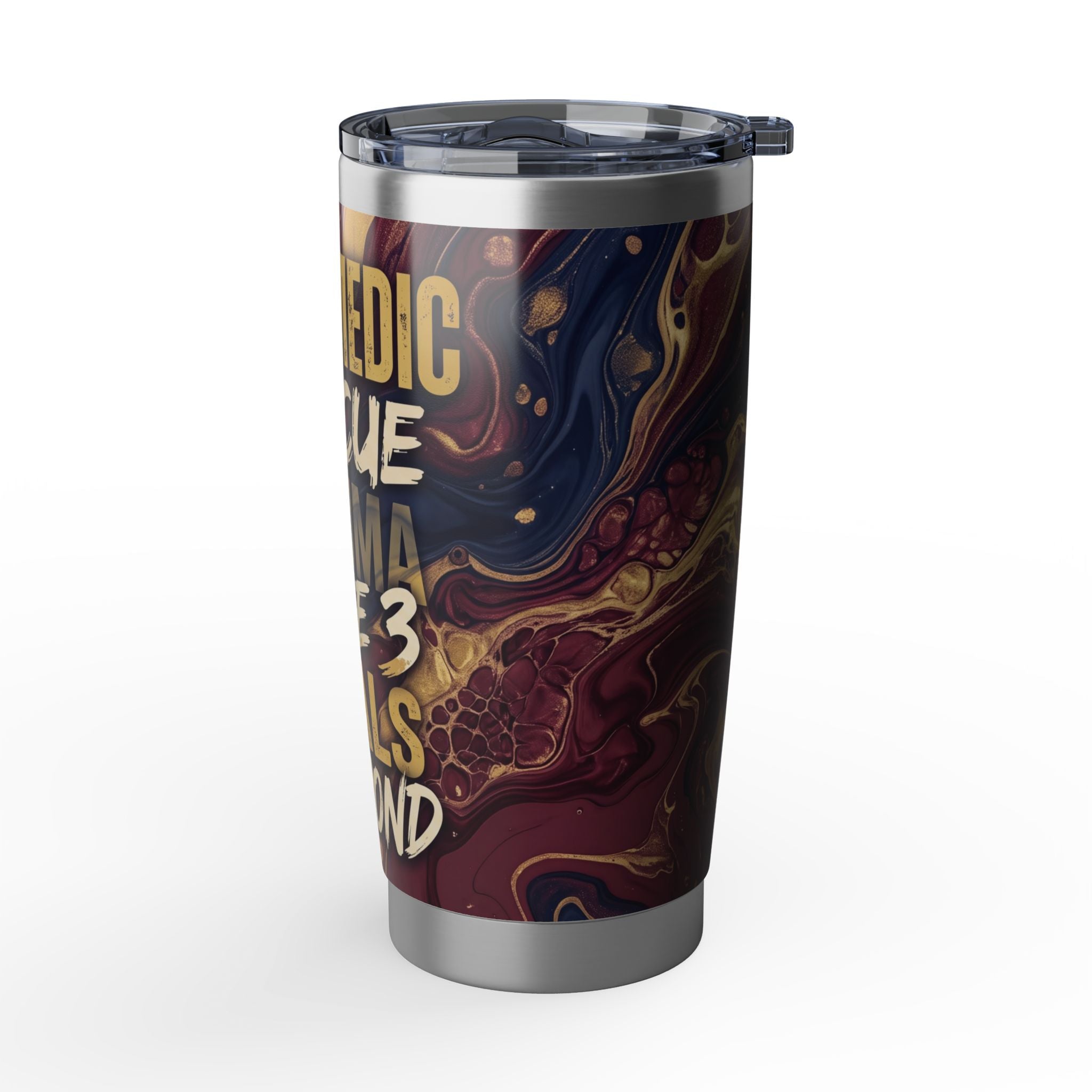 Paramedic/EMT 20oz Tumbler – Burgundy Marble Medical Terminology Design