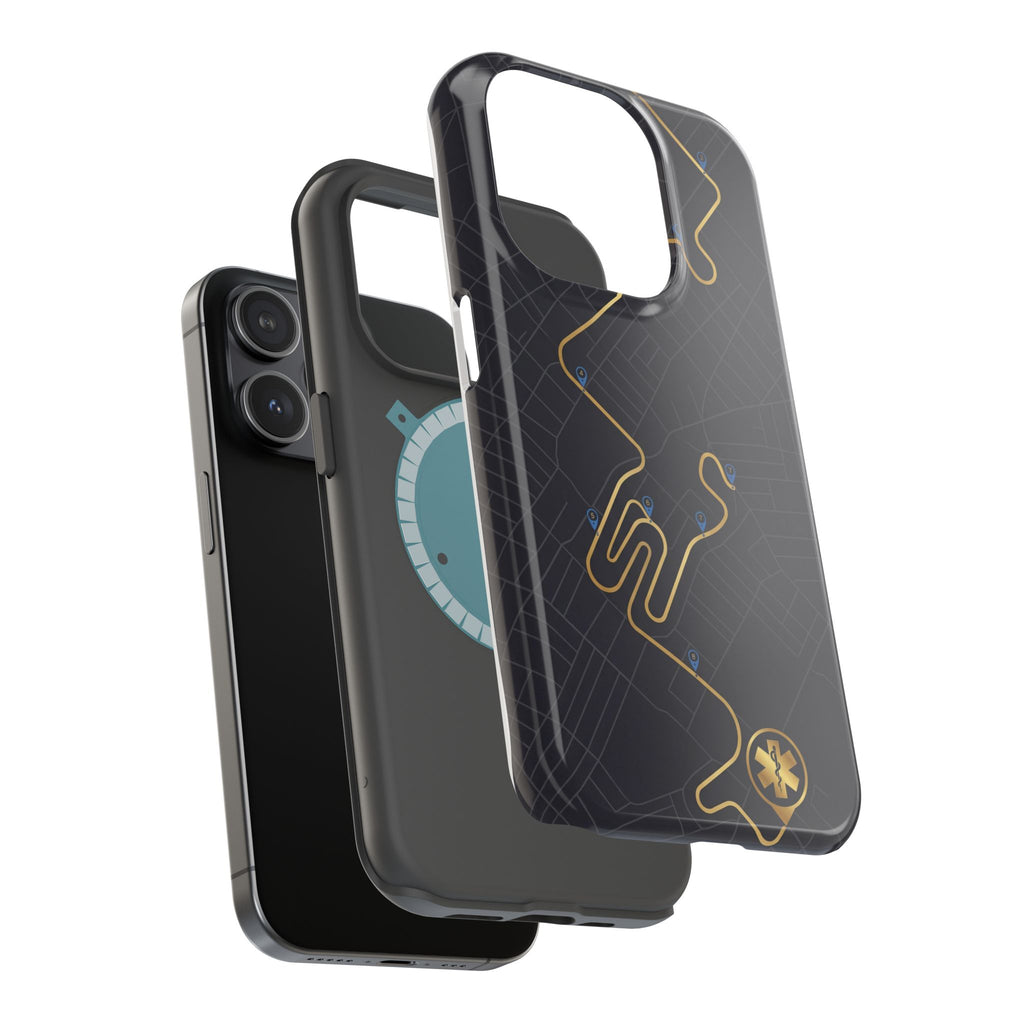 Paramedic/EMT Route Line Phone Case — Magnetic Wireless Charging Cover