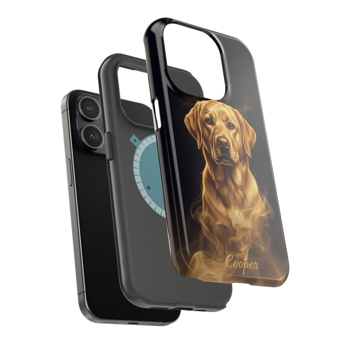 Personalized Gold Smoke Labrador Phone Case — Tough Magnetic Case with Wireless Charging
