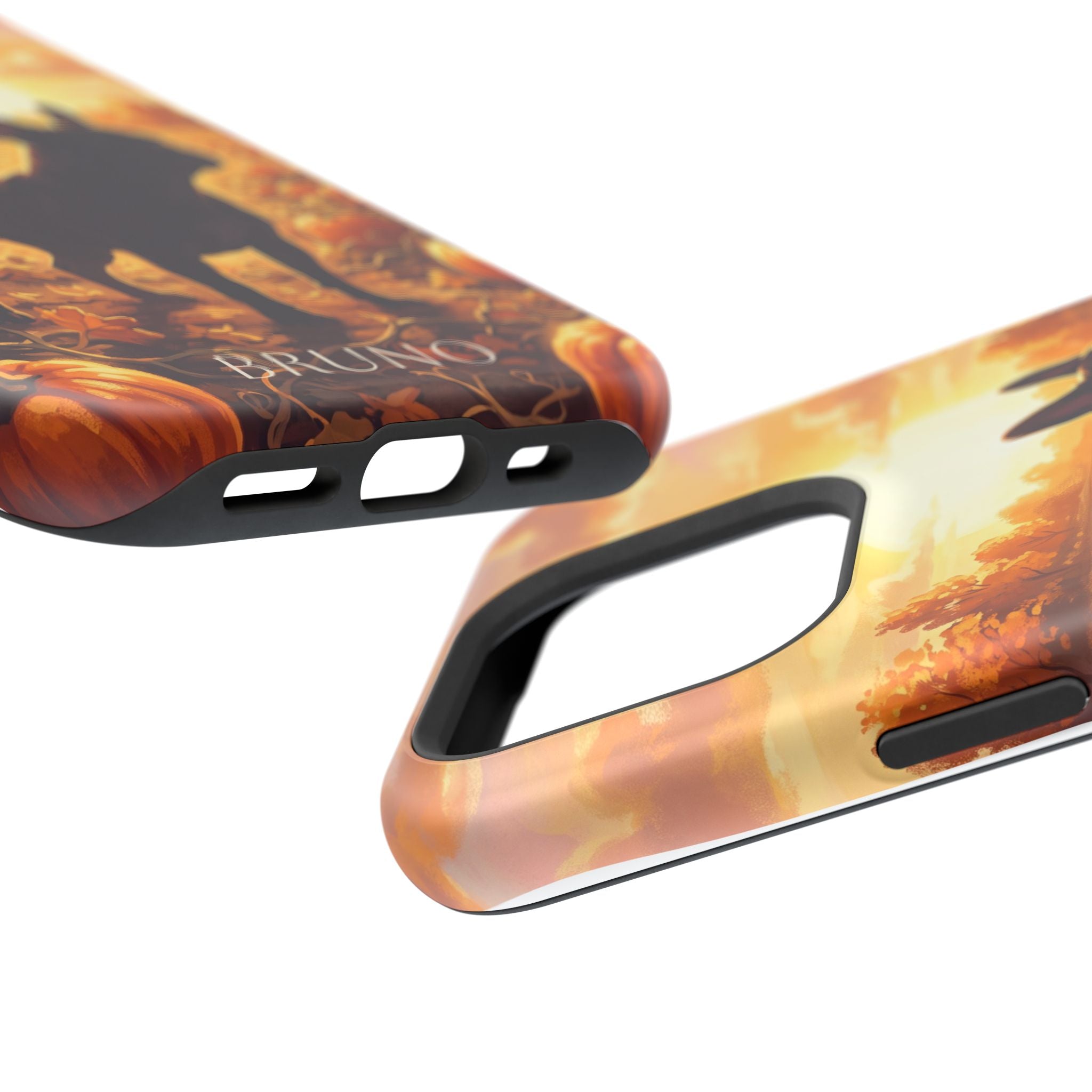 Personalized French Bulldog Pumpkin Patch Phone Case — Wireless Charging Cover