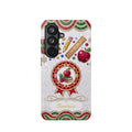 Jeweled Apple Medallion Personalized Teacher Phone Case — Wireless Charging Cover