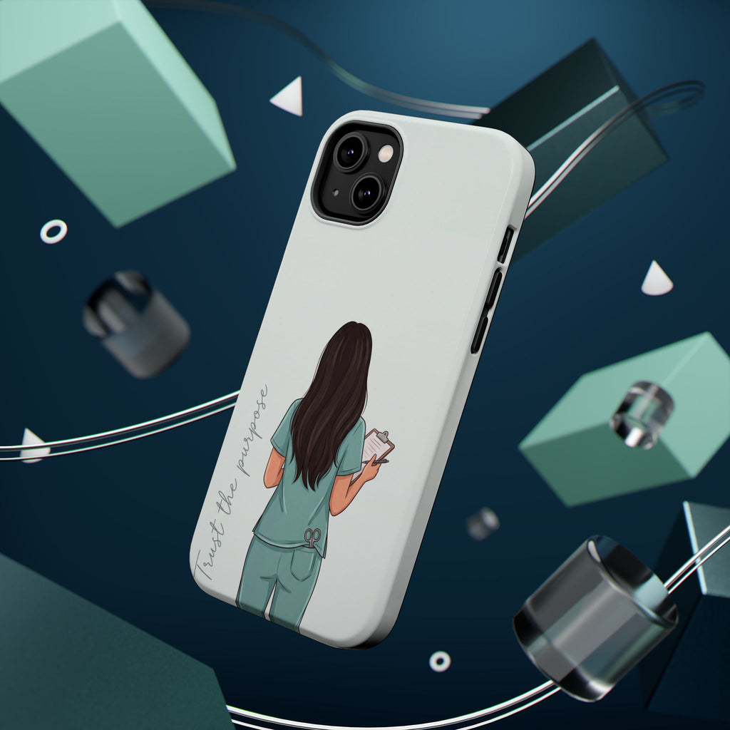 Nurse Illustration Phone Case — Impact-Resistant Wireless Charging Cover