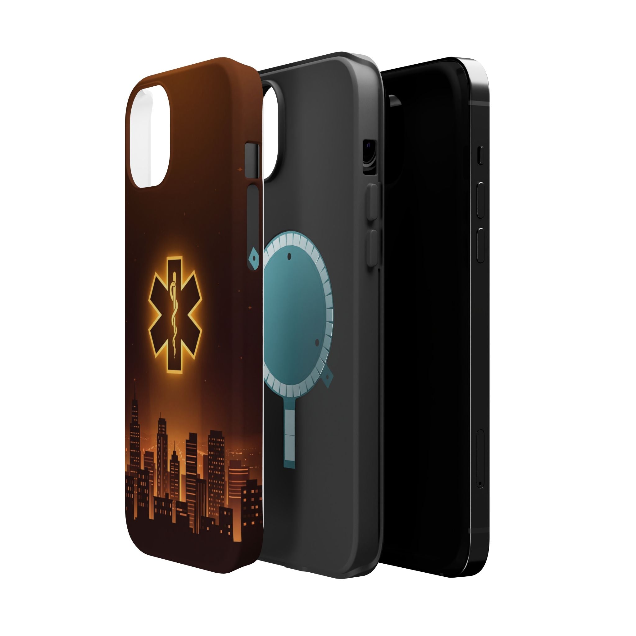 Paramedic/EMT Skyline Phone Case — Magnetic Wireless Charging Cover