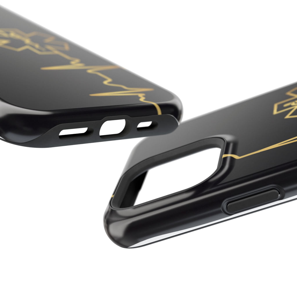 Paramedic/EMT Heartbeat Line Phone Case — Magnetic Wireless Charging Cover