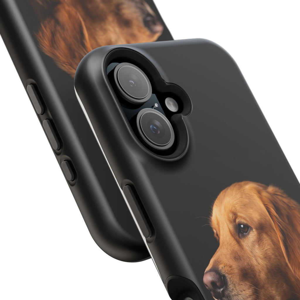 Golden Retriever Portrait Phone Case — Impact-Resistant Wireless Charging Cover