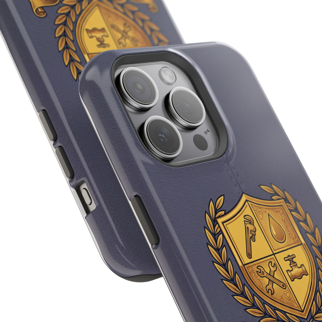 Master Plumber Crest Phone Case — Heraldic Shield Wireless Charging Cover