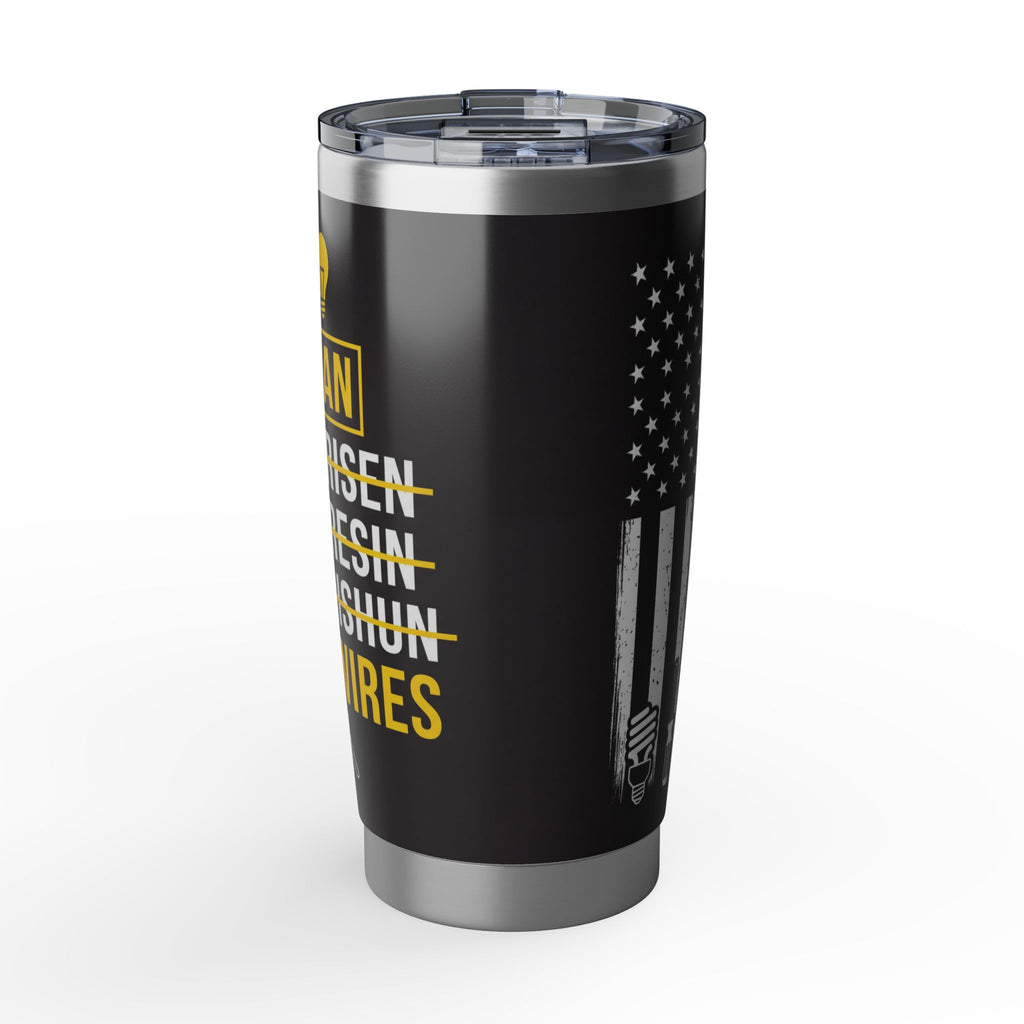 Funny Electrician Tumbler – "I Cut Wires" Misspelled Gag Design 20 oz