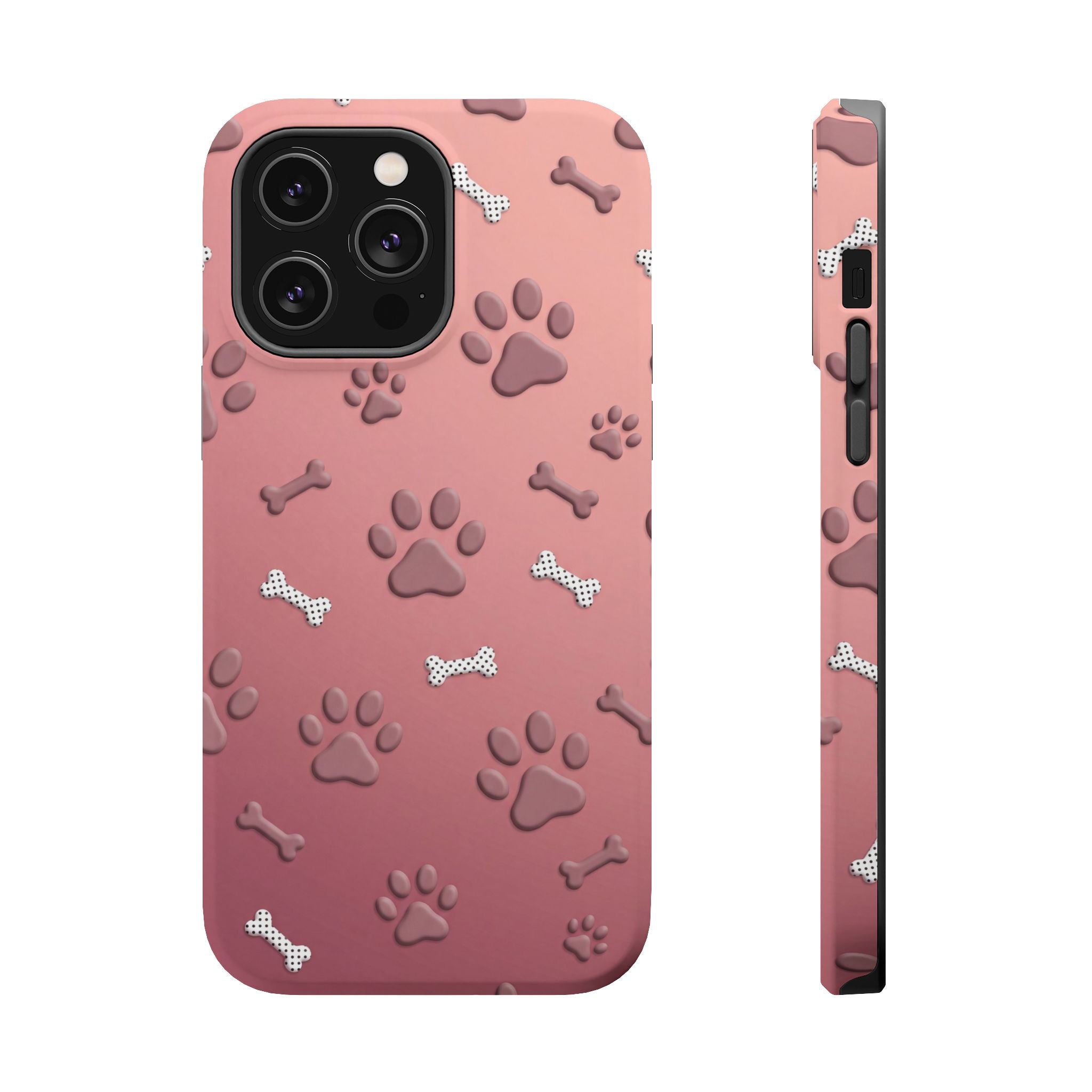 Paws & Bones Phone Case — Impact-Resistant Wireless Charging Cover