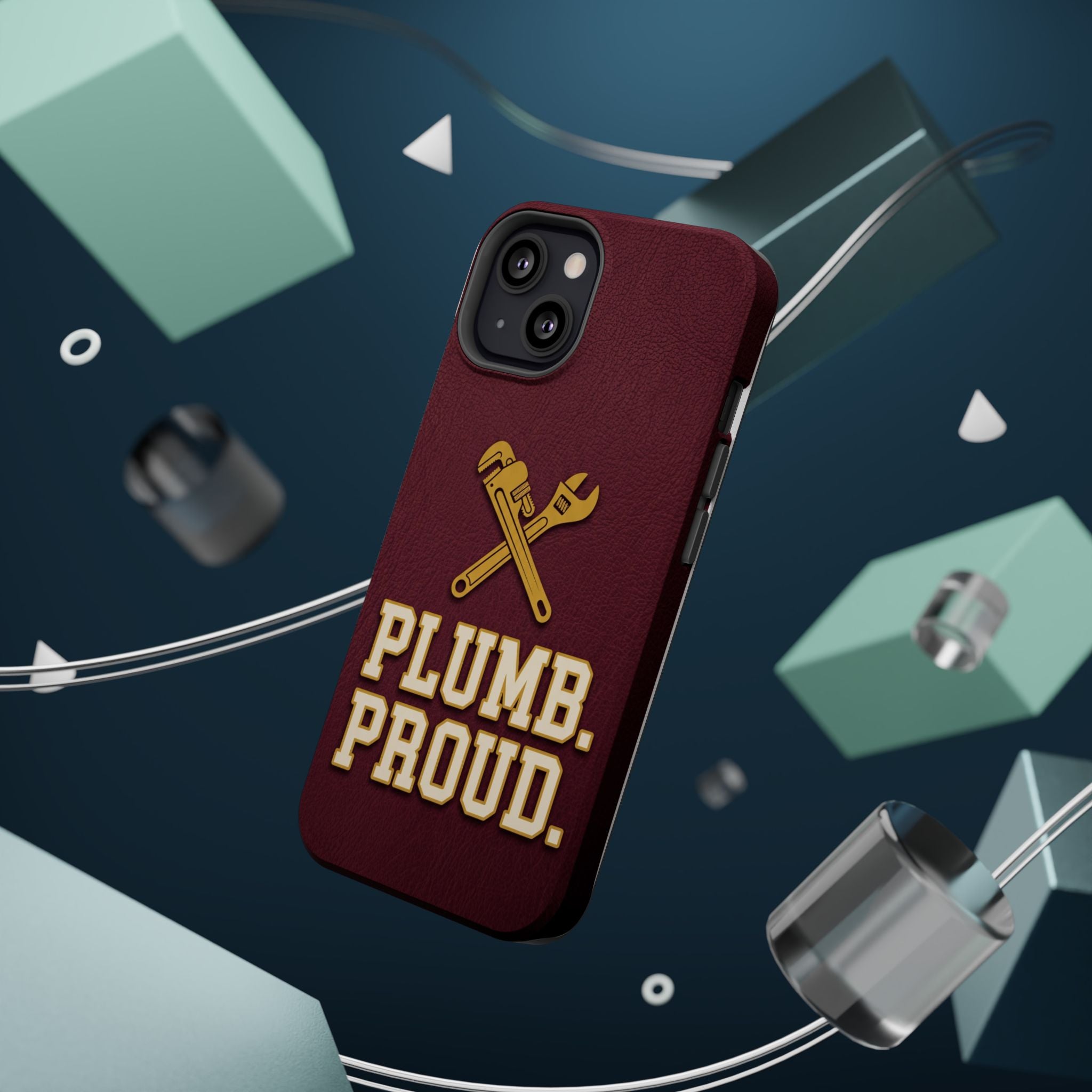 Plumb. Proud. Phone Case — Crossed Wrenches Wireless Charging Cover