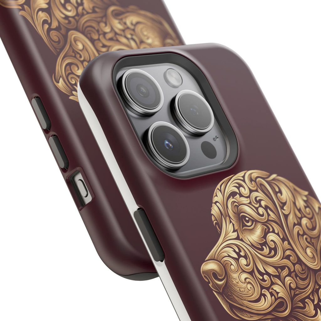 Personalized Gold Filigree Labrador Phone Case — Tough Magnetic Case with Wireless Charging