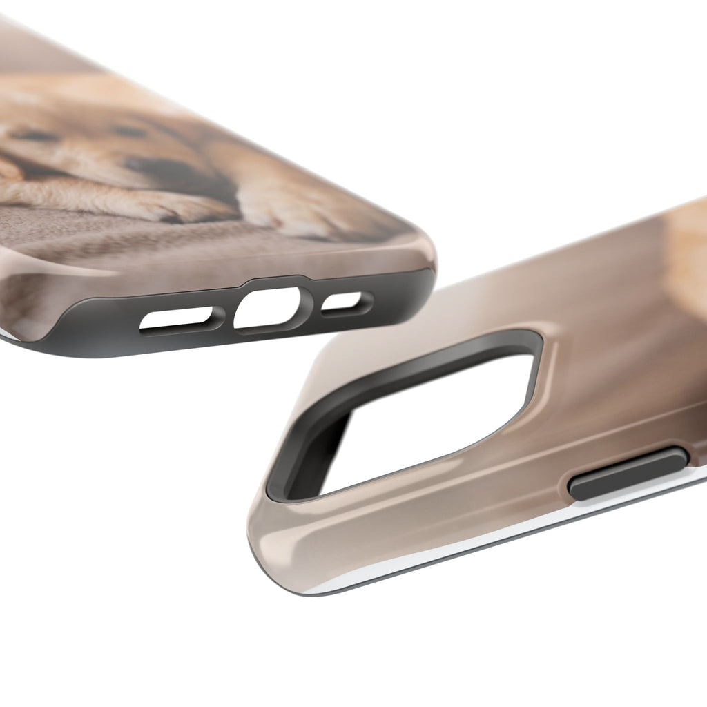 Golden Retriever Puppy Phone Case — Impact-Resistant Wireless Charging Cover