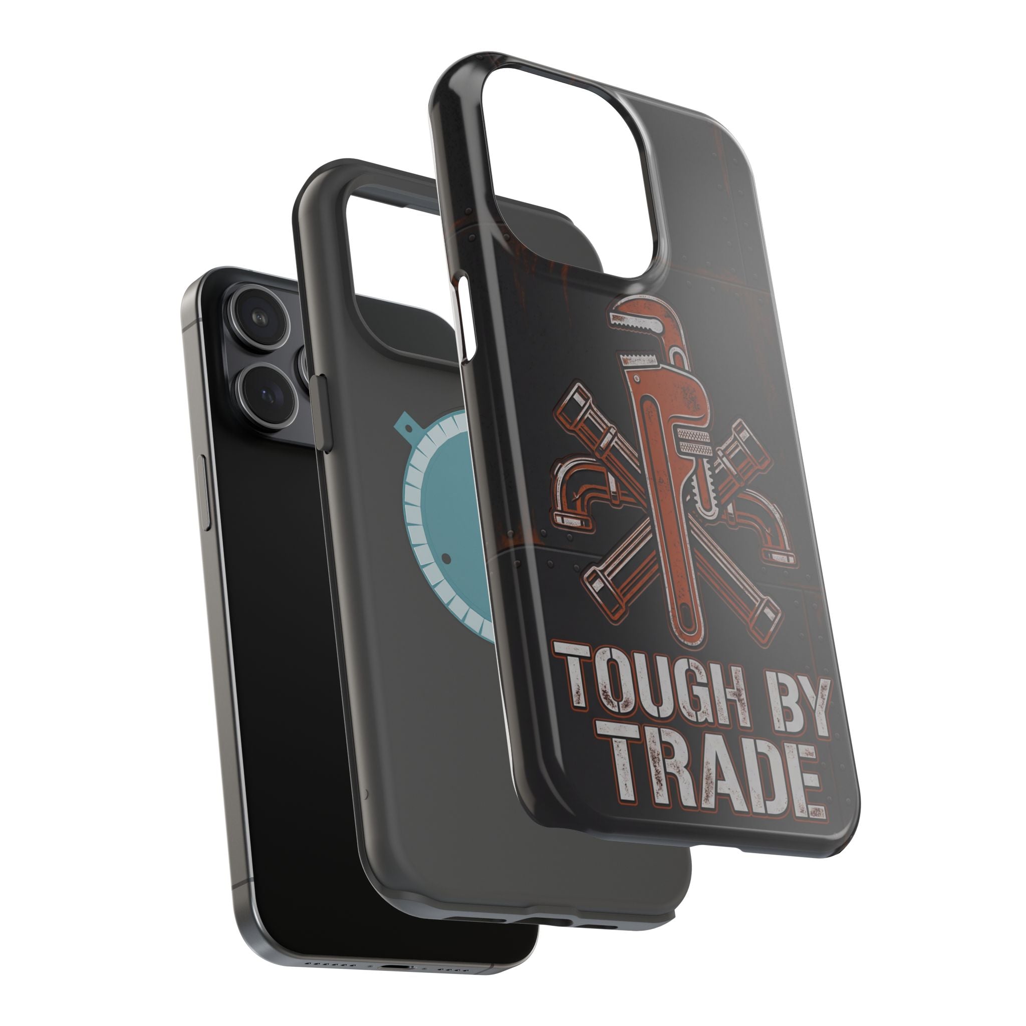 Tough By Trade Phone Case — Crossed Wrenches Wireless Charging Cover