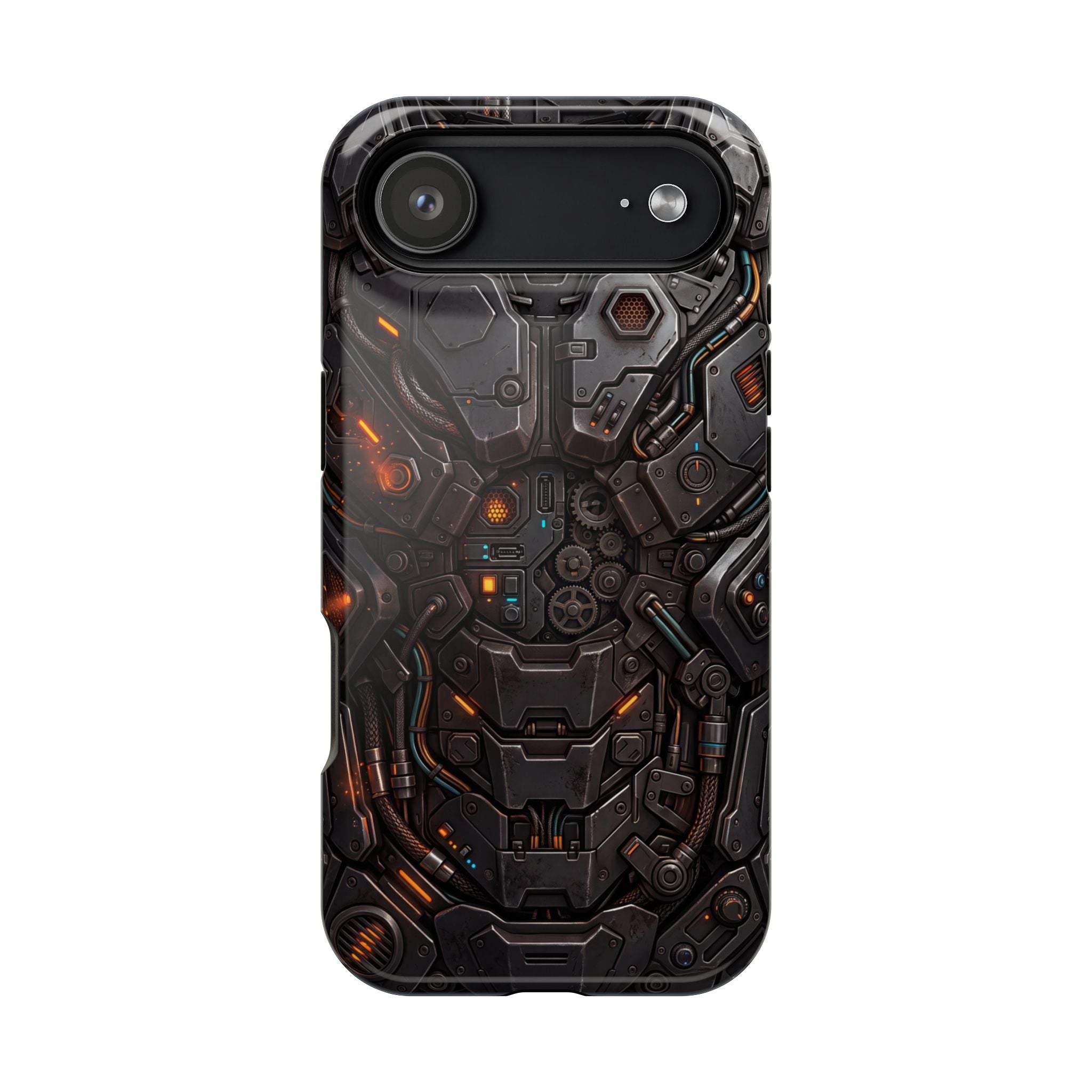 Mech Armor Phone Case — Industrial Circuit Wireless Charging Cover