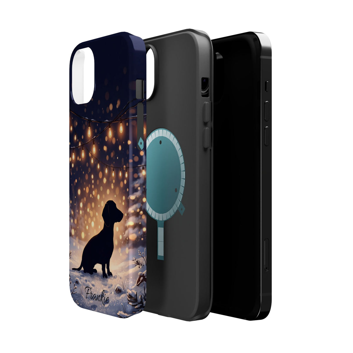 Personalized Dachshund Golden Sparks Phone Case — Wireless Charging Cover