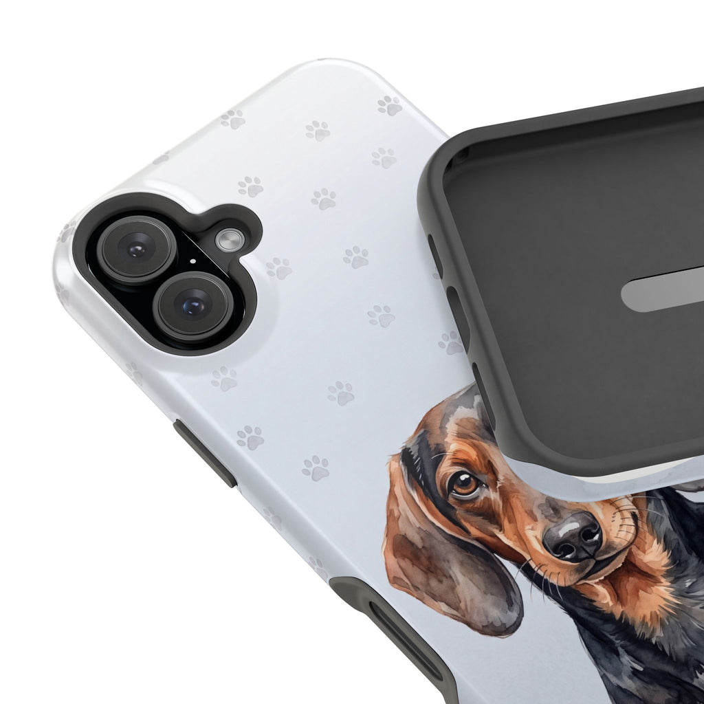 Dachshund Watercolor Portrait Phone Case | Elegant Sausage Dog Art Print | iPhone & Samsung
