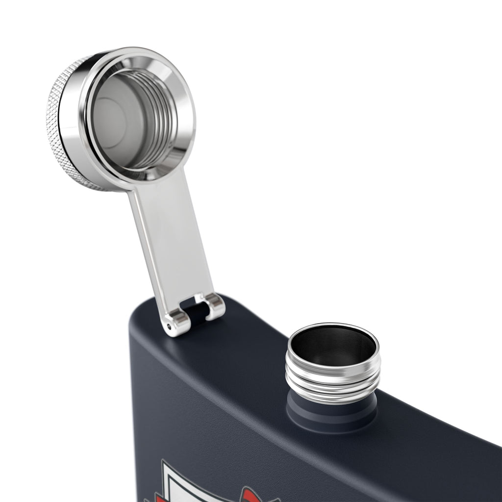 Flask — "Master Electrician: Licensed & Legendary" (Shield Badge) 6oz Stainless Steel Hip Flask