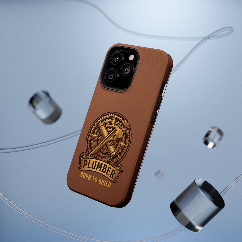Plumber Born to Build Phone Case — Badge Wireless Charging Cover