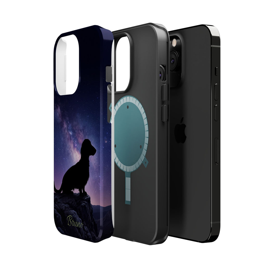 Personalized Dachshund Starry Night Phone Case — Wireless Charging Cover