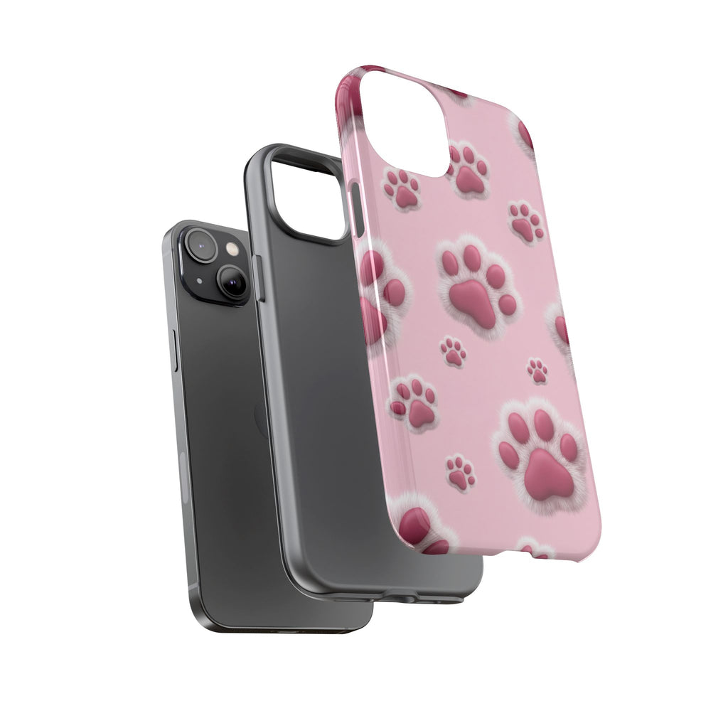 iphone & Samsung - Pink Paws Tough Phone Case — Cute Protective iPhone Cover