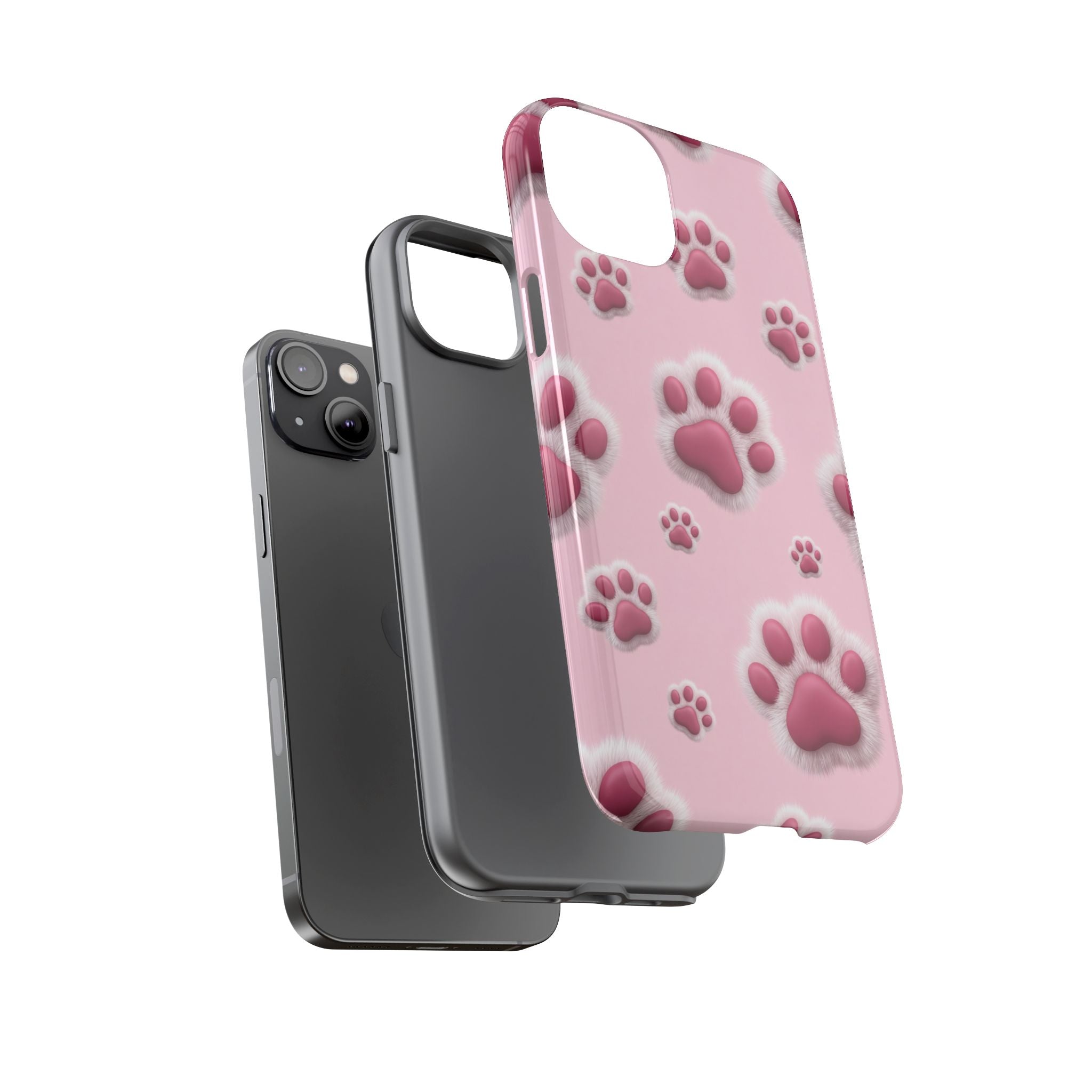 iphone & Samsung - Pink Paws Tough Phone Case — Cute Protective iPhone Cover