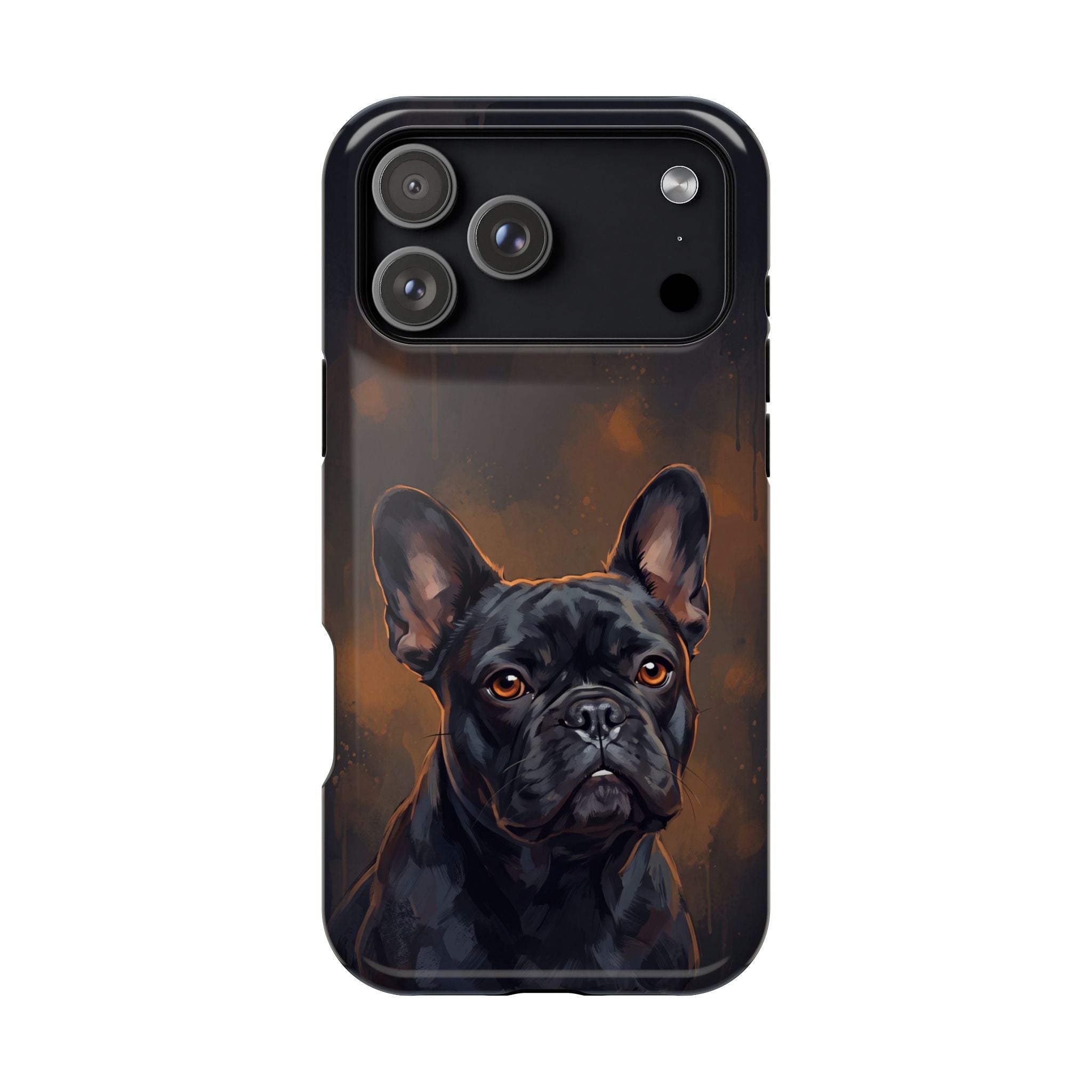 French Bulldog Portrait Phone Case — Impact-Resistant Wireless Charging Cover