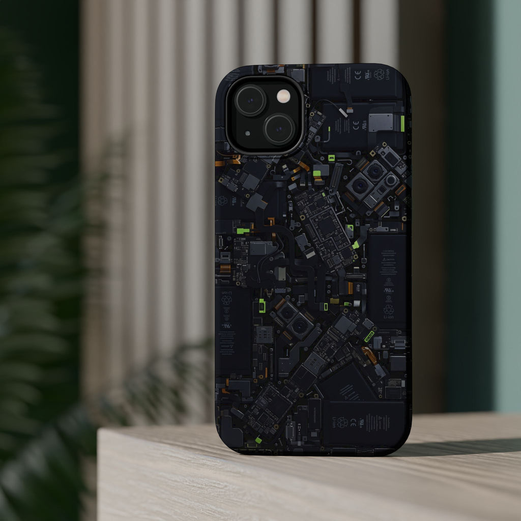 Circuit Core Phone Case — Motherboard Print Wireless Charging Cover