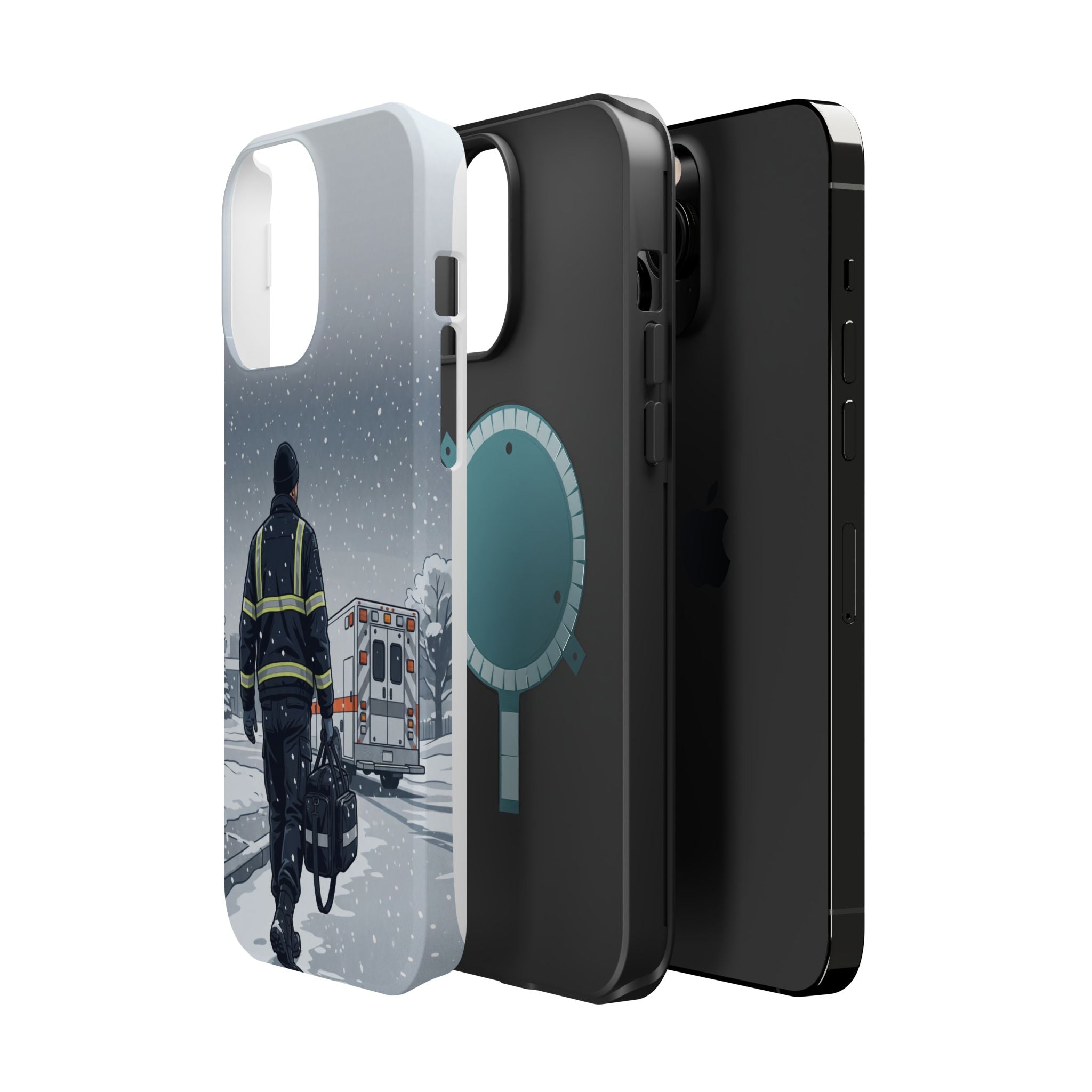 Bold Paramedic/EMT Portrait Phone Case — Magnetic Wireless Charging Cover