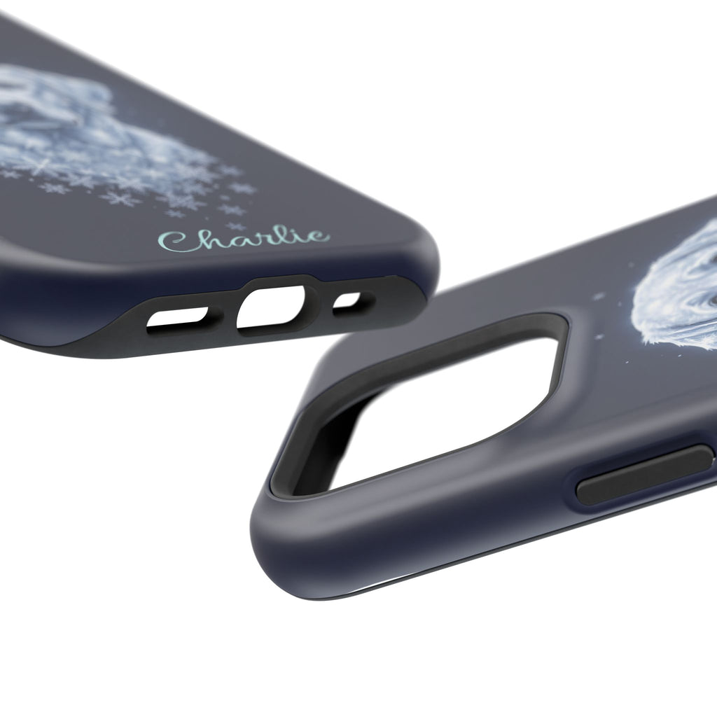 Personalized Winter Snowflake Labrador Phone Case — Tough Magnetic Case with Wireless Charging