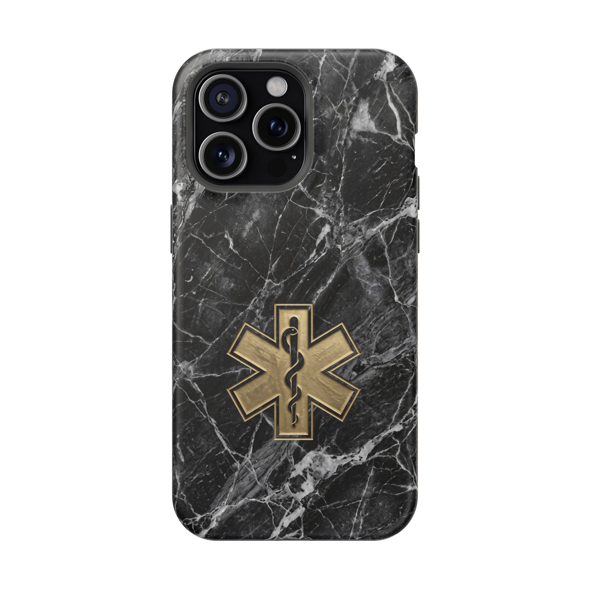 Paramedic/EMT Marble Phone Case — Magnetic Wireless Charging Cover