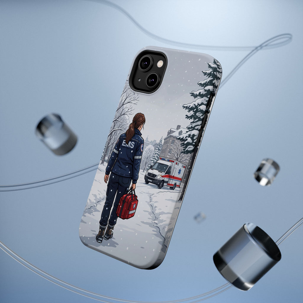 Paramedic/EMT Winter Phone Case — Magnetic Wireless Charging Cover