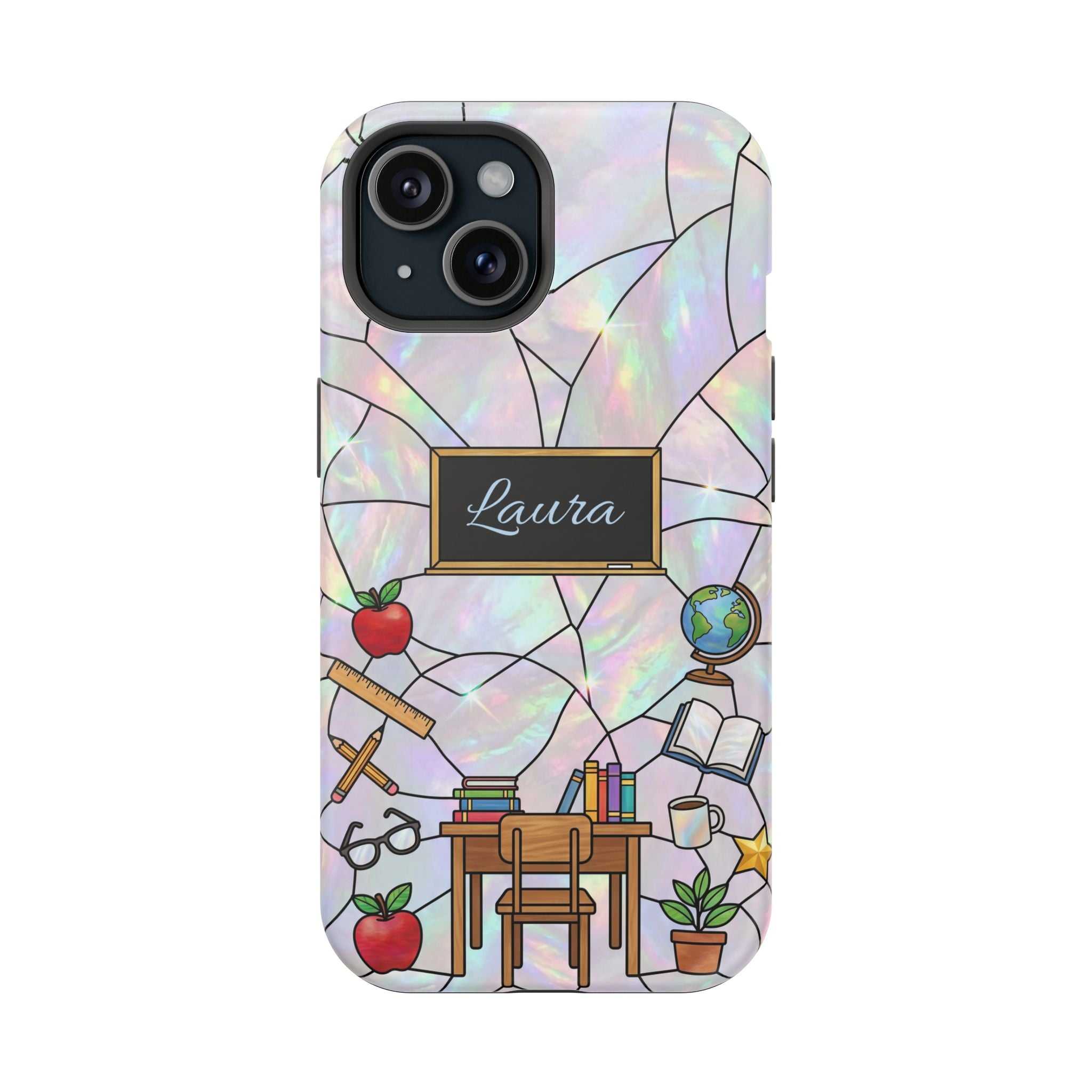 Personalized Teacher Phone Case — Impact-Resistant Wireless Charging Cover