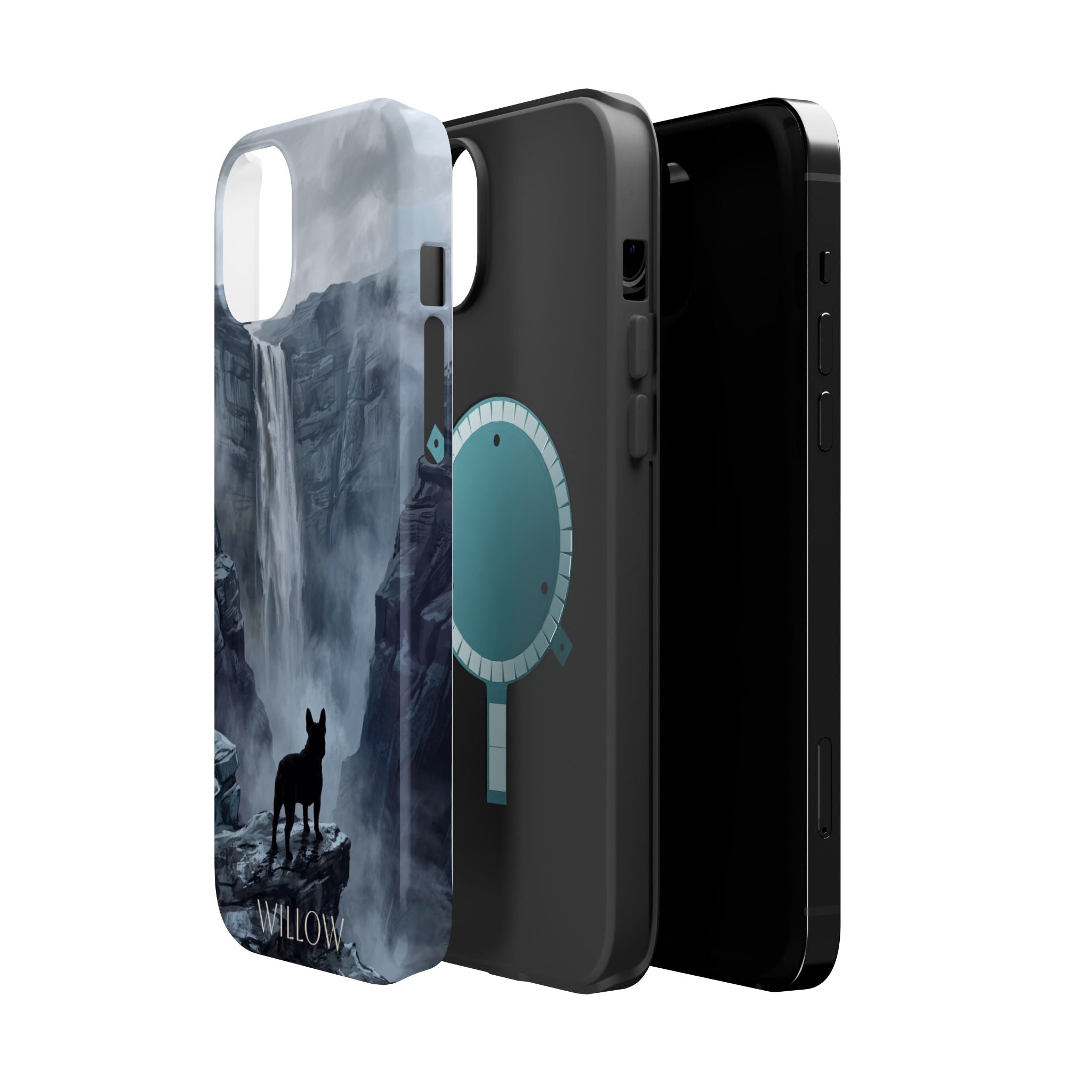 Personalized French Bulldog Misty Waterfall Phone Case — Wireless Charging Cover