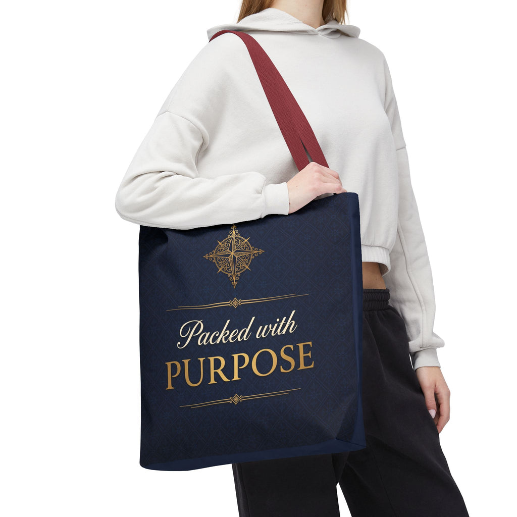 Packed with Purpose Tote | Inspirational Nurse Gift Tote Bag | Healthcare Worker Appreciation Gift | Premium Polyester Carry-All