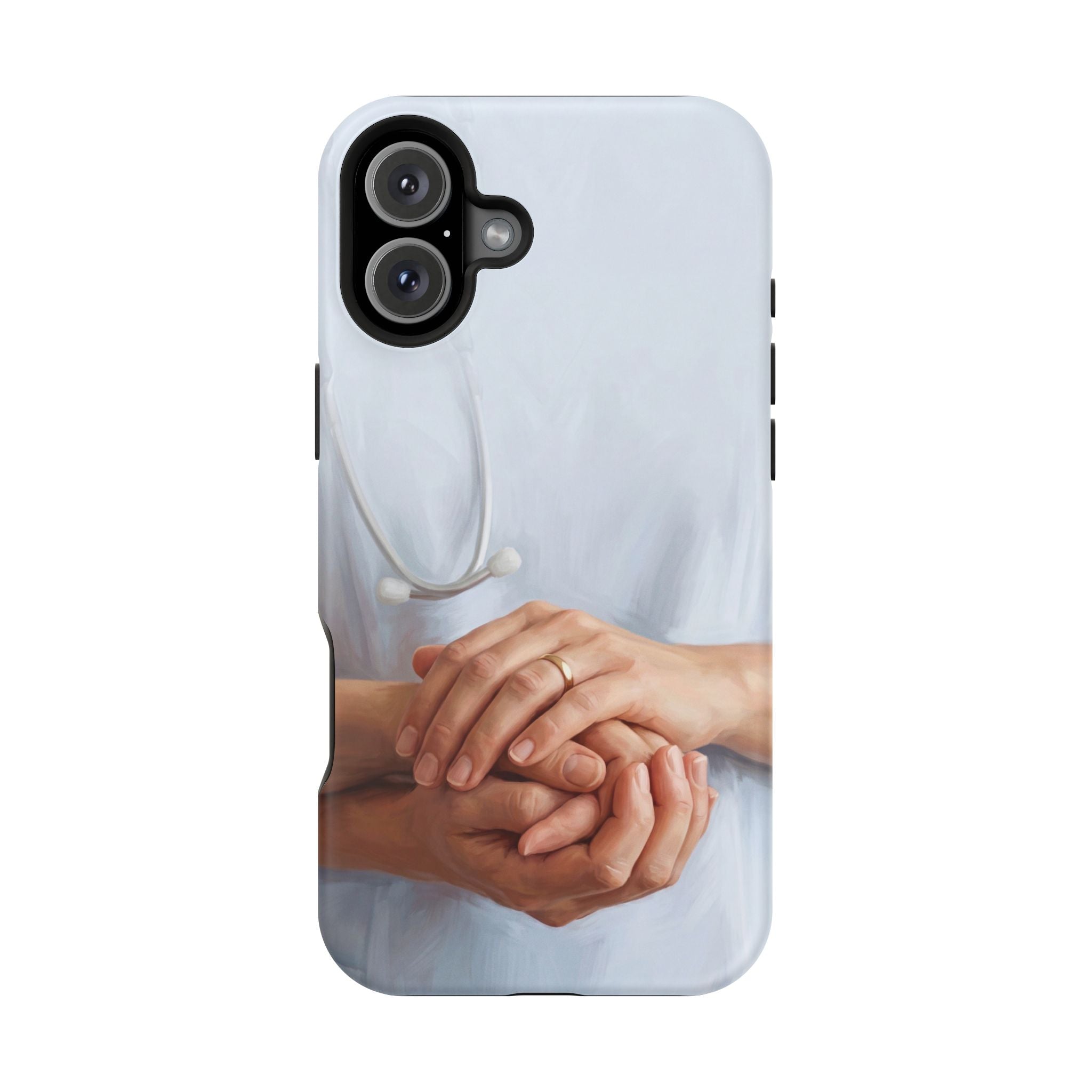 Impact-Resistant Phone Case — Caring Hands Wireless Charging Cover