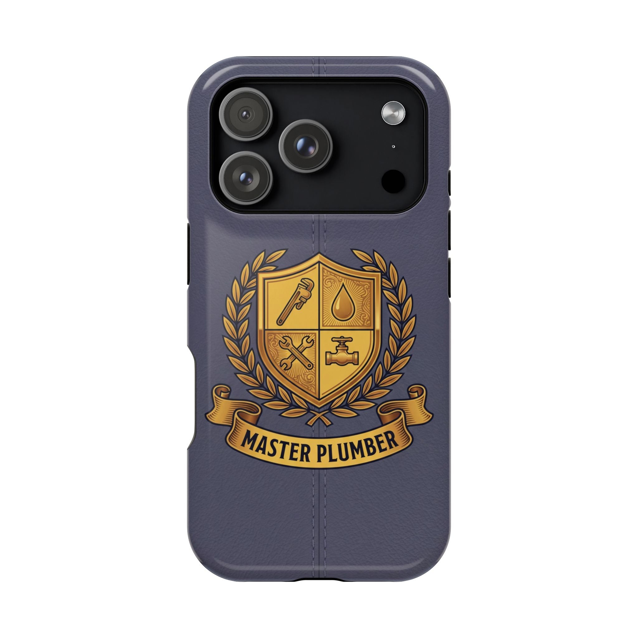 Master Plumber Crest Phone Case — Heraldic Shield Wireless Charging Cover