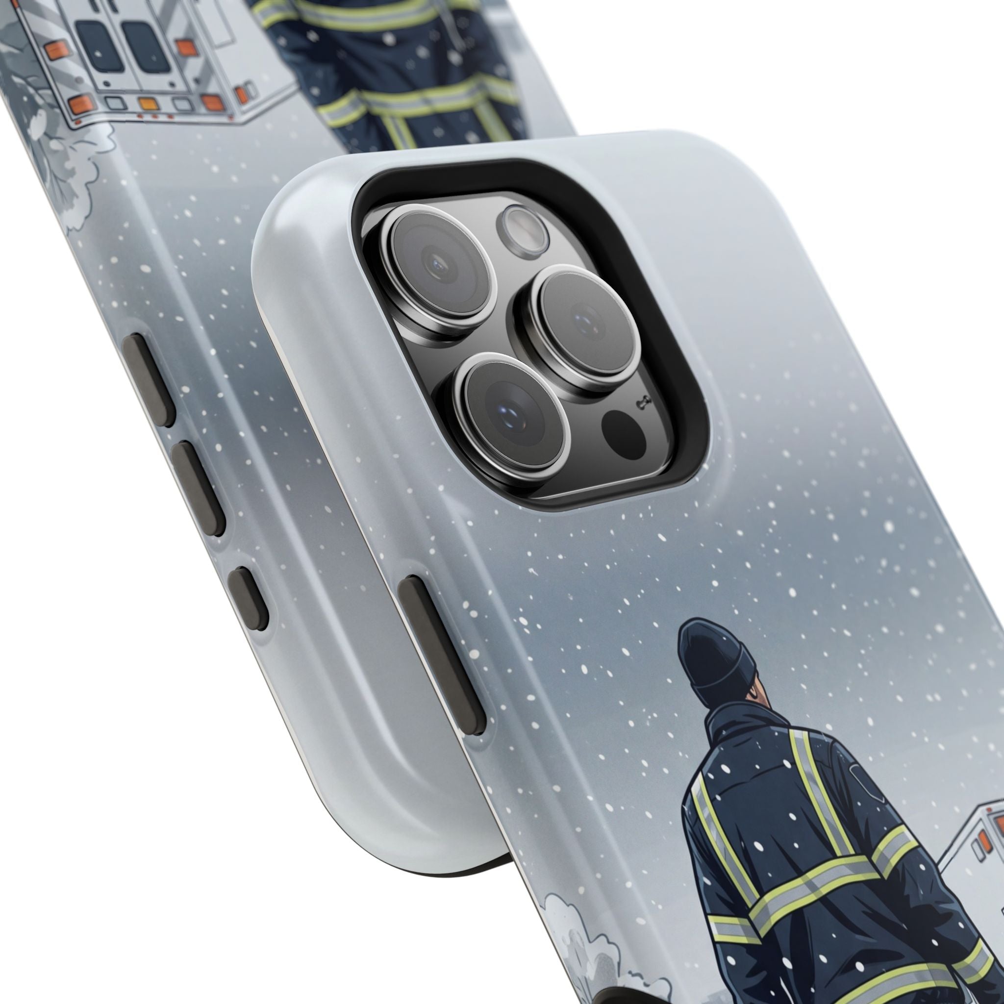 Bold Paramedic/EMT Portrait Phone Case — Magnetic Wireless Charging Cover