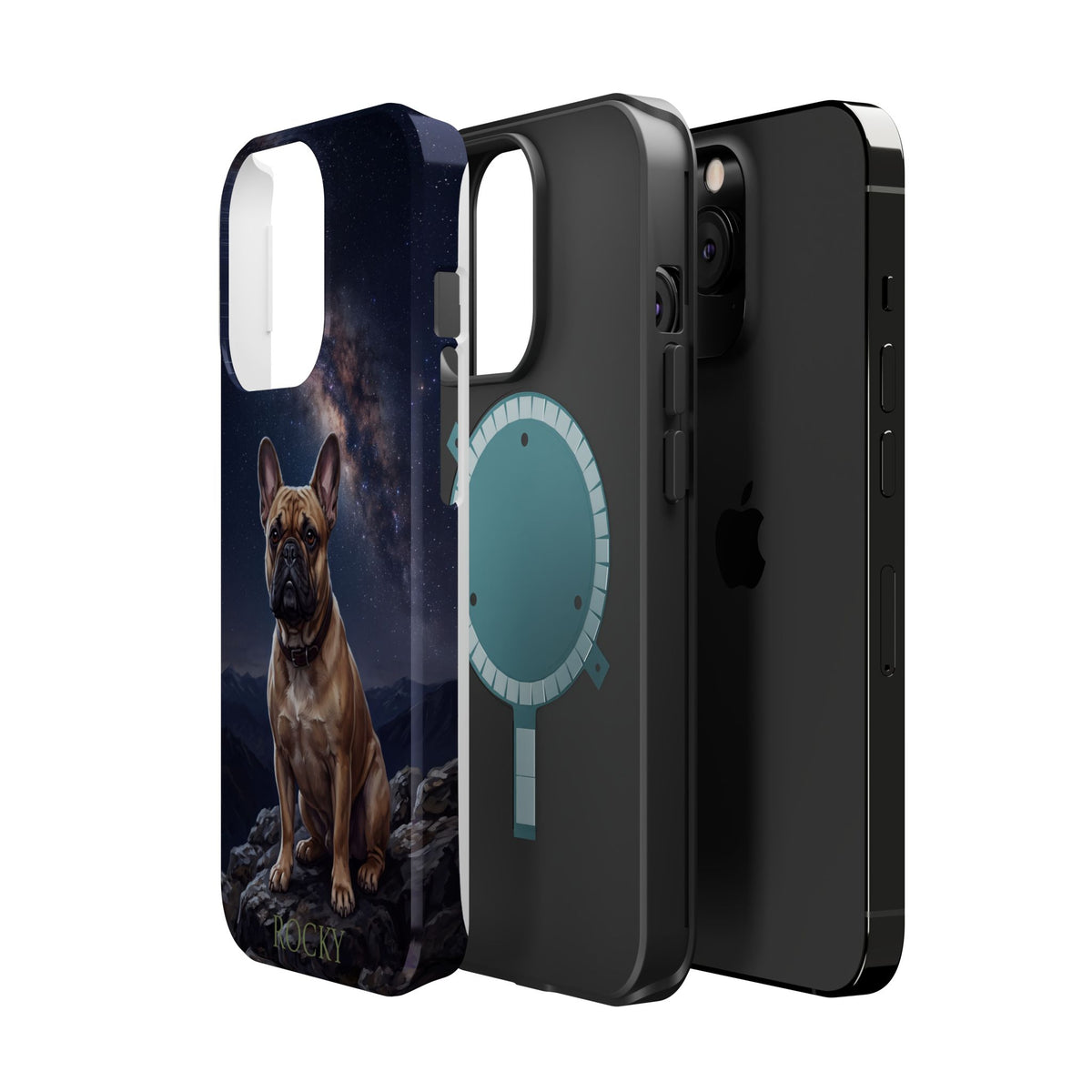 Personalized French Bulldog Starry Night Sky Phone Case — Wireless Charging Cover