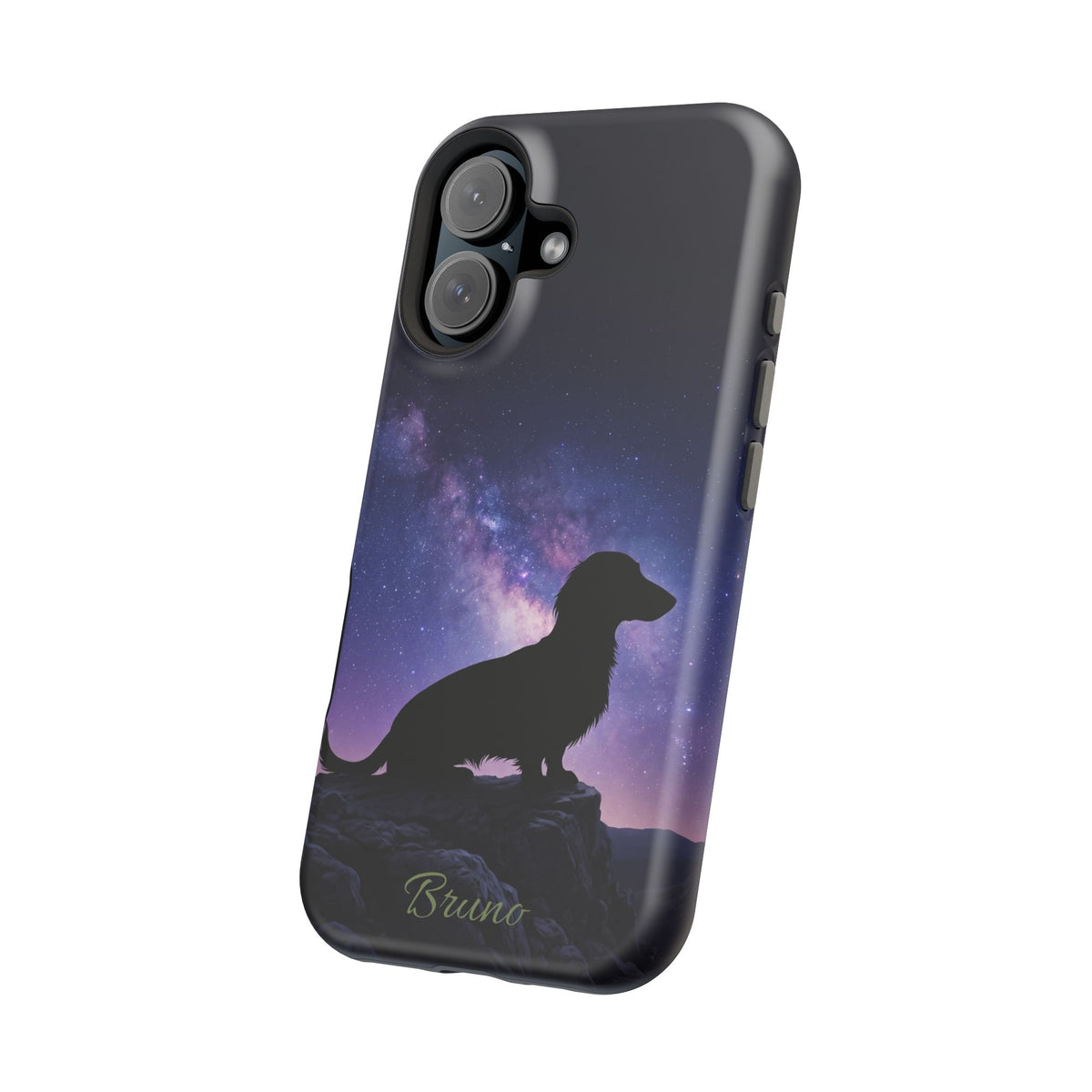 Personalized Dachshund Starry Night Phone Case — Wireless Charging Cover