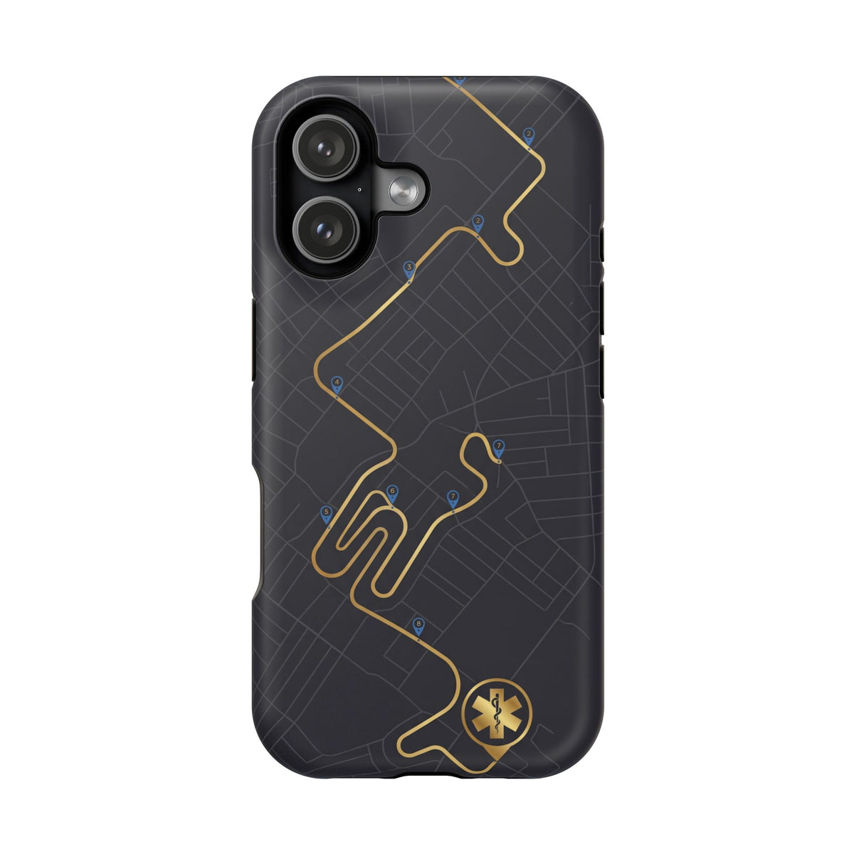 Paramedic/EMT Route Line Phone Case — Magnetic Wireless Charging Cover