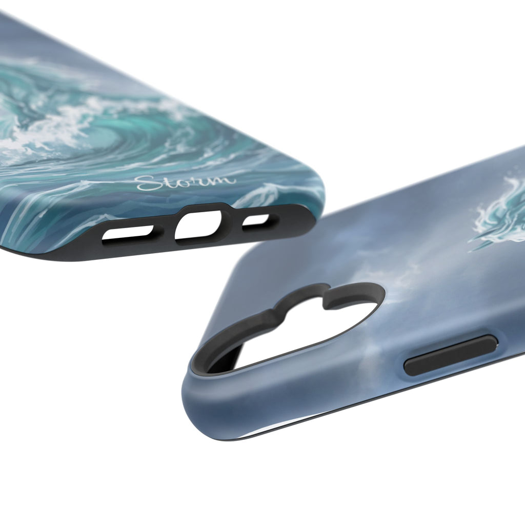 Personalized Ocean Wave Horse Phone Case — Tough Magnetic Case with Wireless Charging