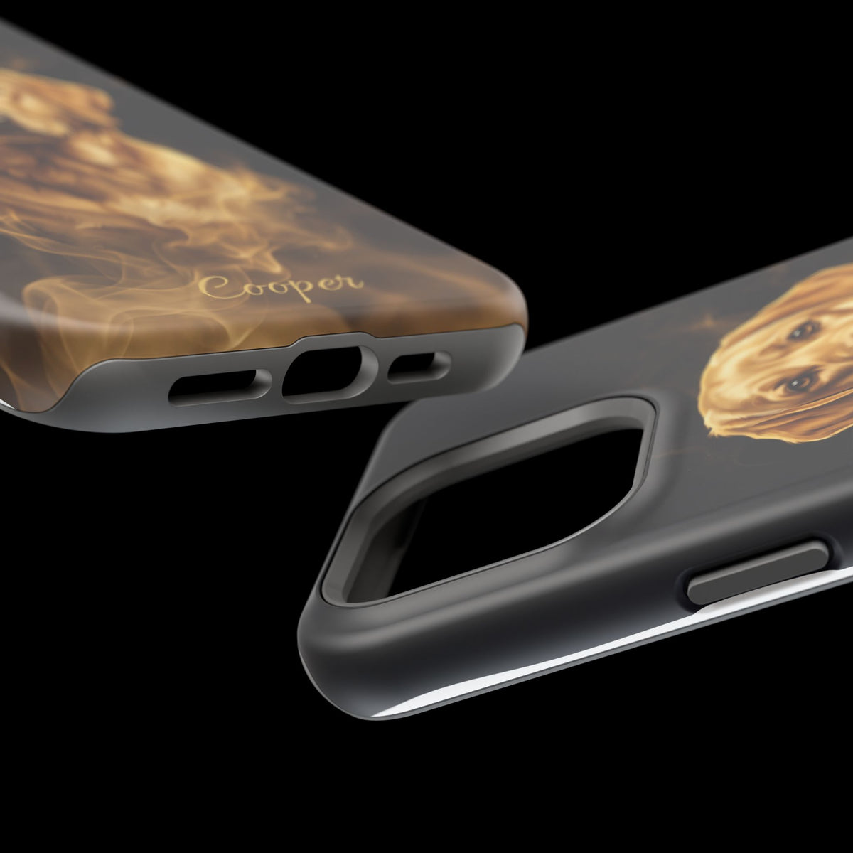 Personalized Gold Smoke Labrador Phone Case — Tough Magnetic Case with Wireless Charging